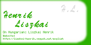 henrik liszkai business card